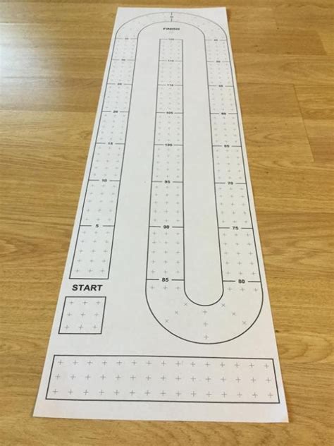 large cribbage board template printable